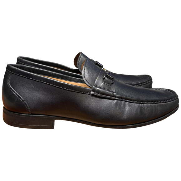 PETER MILLAR Crown Men's 11M Leather Horse Bit Loafer Black Casual Shoes Brazil - Picture 3 of 14